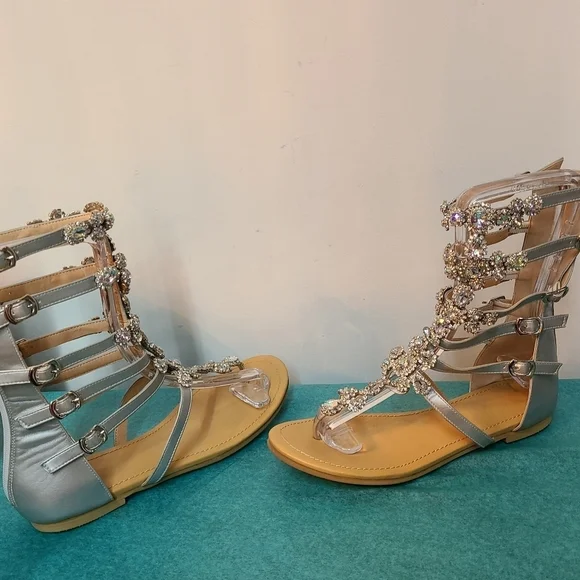 NWOT Gladiator Rhinestone Sandals - Picture 11 of 16
